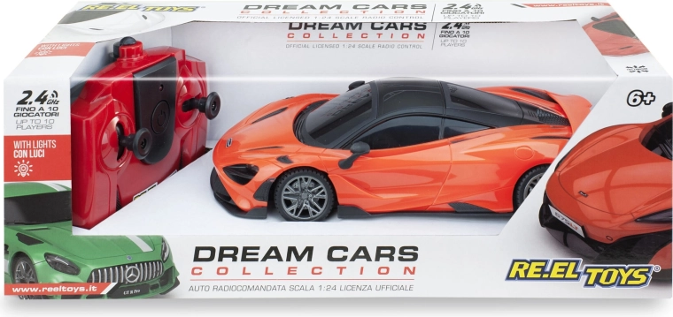 McLaren 765LT RC fjernstyret sportsbil 1:24 orange 17 cm - 1 stk.