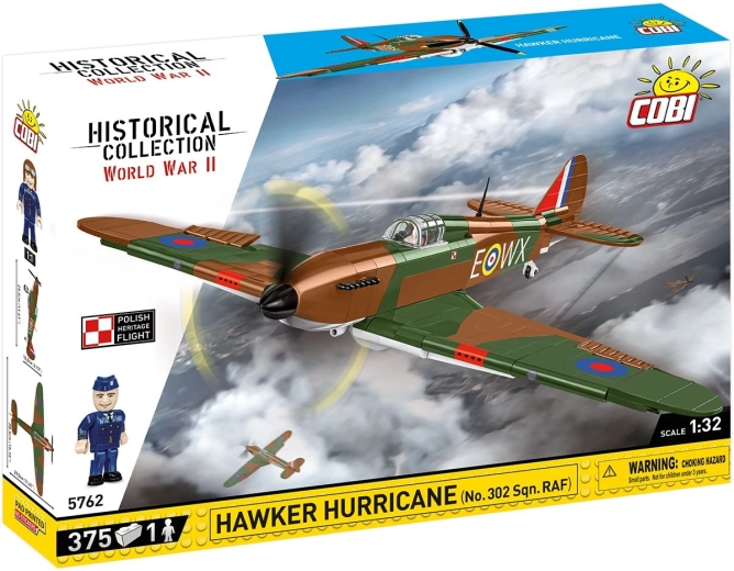 Byggesæt Cobi Hawker Hurricane No. 302 Sqn. RAF 1:32 (375 dele)