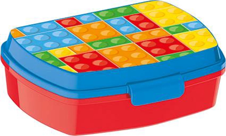 Plast madkasse med klodsemotiv 17,5 × 14,5 × 6,5 cm