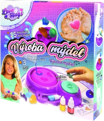 Fremstilling af sæber love and hugs – kreativt sæt til børn