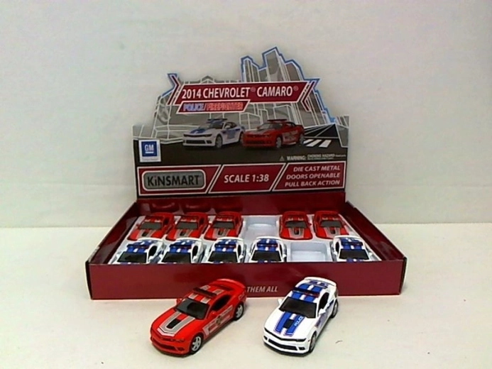 Metalleget bil Chevrolet Camaro (politi / brandvæsen) 1:38 - 1 stk.