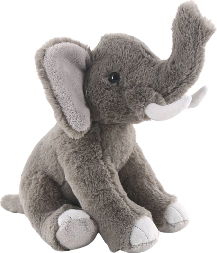 Plys-elefant afrikansk siddende 21 cm