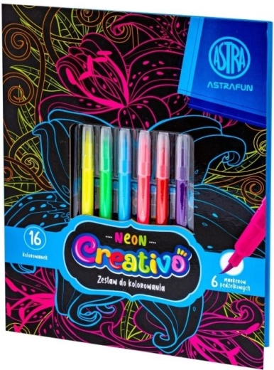 Astra Creativo farvelægningssæt Neon Flowers