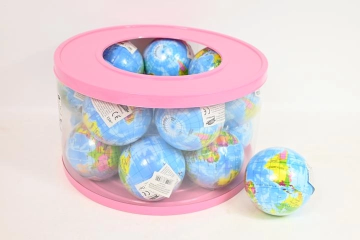 Blød børnebold globus 10 cm