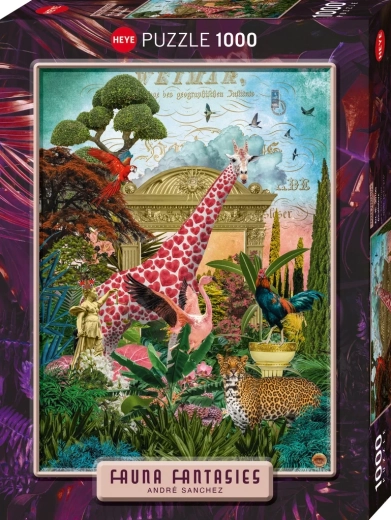 Heye puslespil Fauna Fantasies: Girafkærlighed, 1000 brikker
