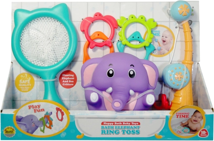 Badelegetøj elefant med ringe og net