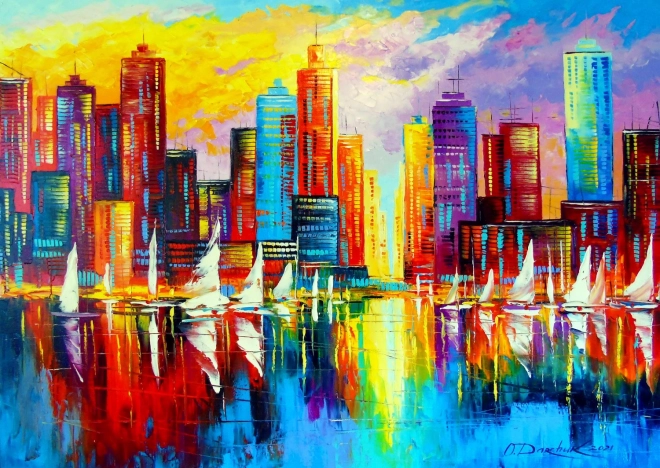 Puslespil Aften i New York 1000 brikker