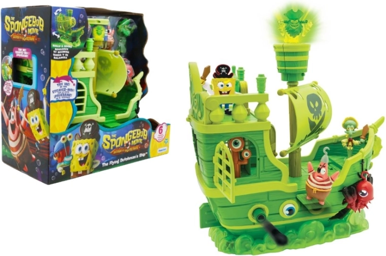 SpongeBob – Den Flyvende Hollænder piratskib med 6 figurer