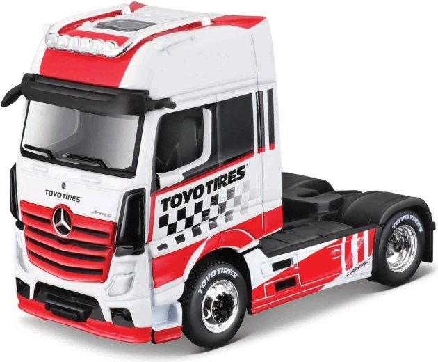Maisto Mercedes-Benz Actros 1851 rød-hvid model 1:64
