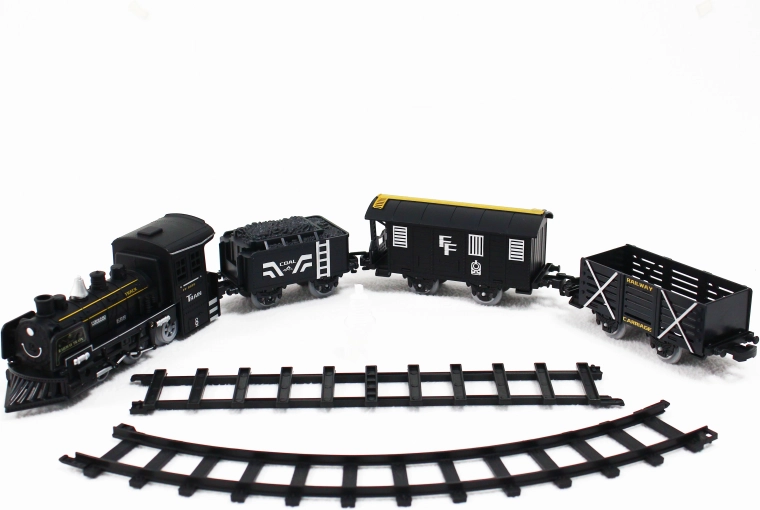 Elektrisk togbane – damplokomotiv med røg, lys og lyd på batterier