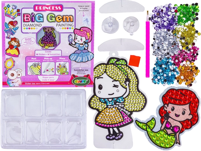 Sæt med diamantmosaik – prinsesser