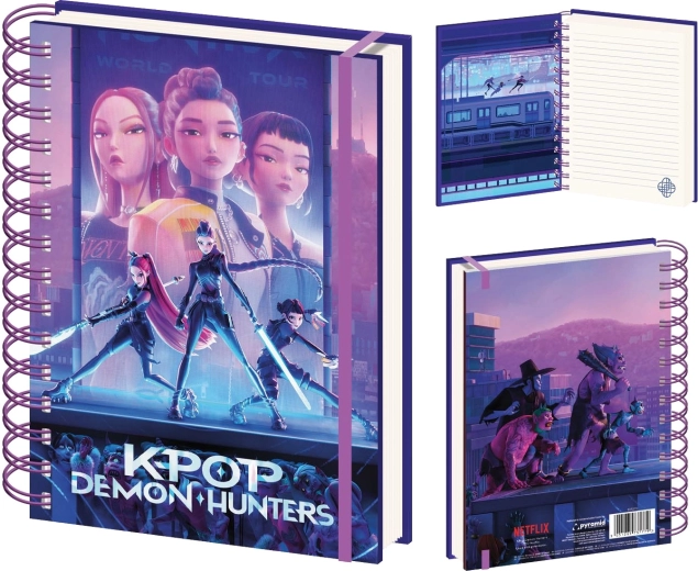 Spiralnotesbog A5 K-pop Demon Hunters