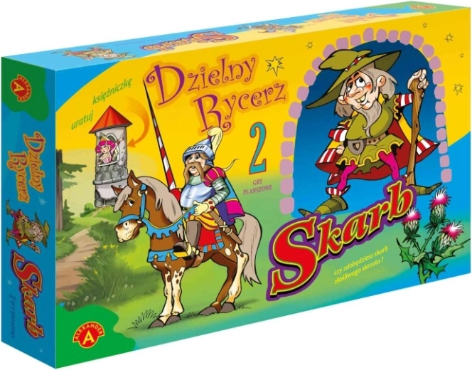 Skarb – modig ridder: to børnebrætspil
