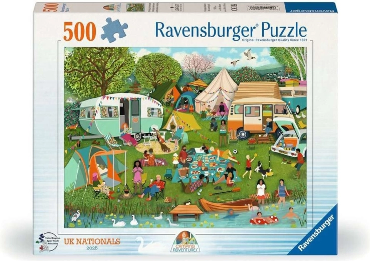 Ravensburger puslespil Eventyr på campingpladsen 500 brikker