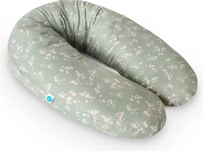 Ceba amme- og graviditetspude Cebuška Multi Green Meadow 190 cm