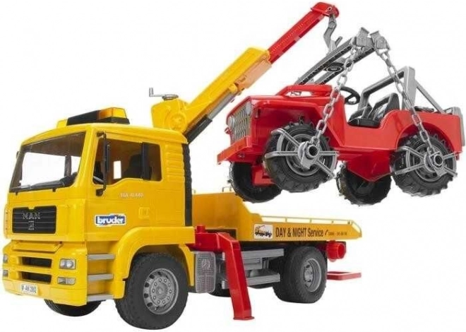 Bruder bjærgningsvogn MAN og terrængående Jeep