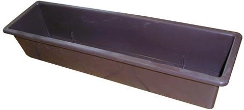 Plastikblomsterkasse 50 cm brun