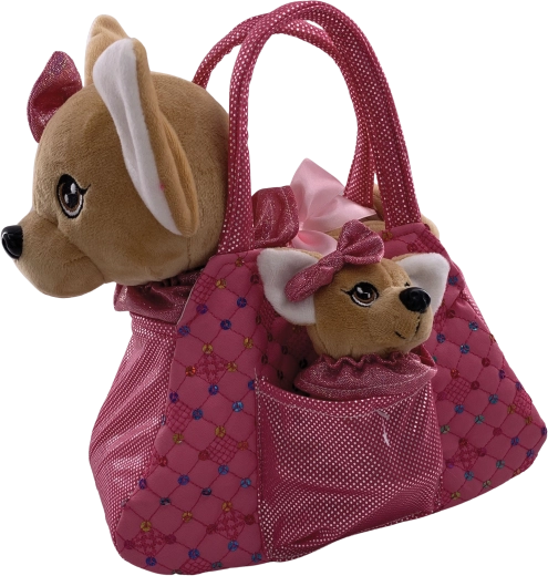 Plysletaske med chihuahua og hvalp