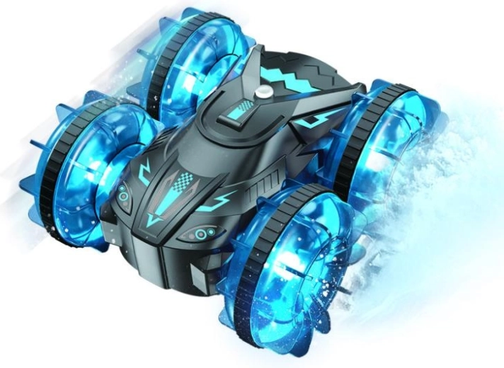 Drivero RC-amfibie offroad – blå fjernstyret bil til vand og terræn