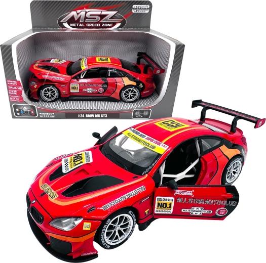 Metalmodel BMW M6 GT3 1:24 rød