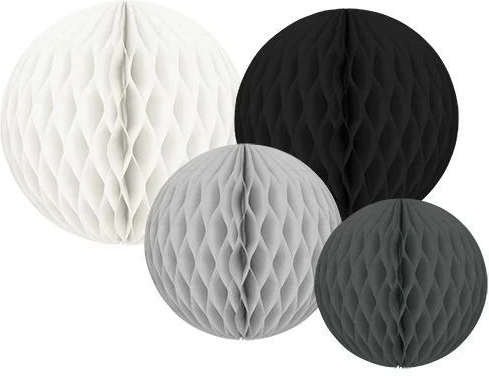 JaBaDaBaDo papir-honeycomb dekorationer sort mix (4 stk.)