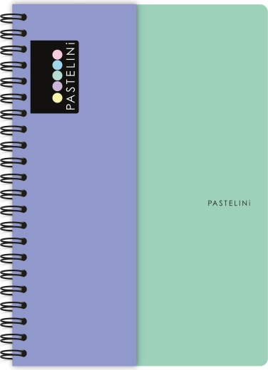 Ringblok A4 PASTELINI grøn-lilla