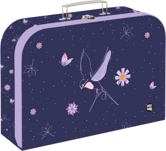 Børnekuffert i lamineret karton Flowers 34 cm