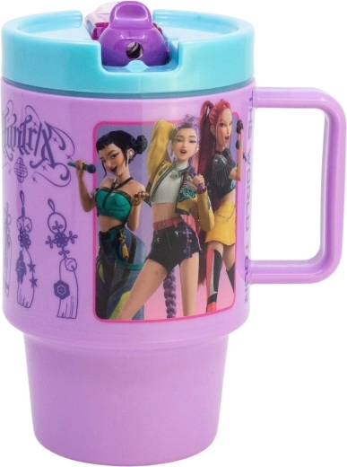 Stor stort plastkrus med drikketud 530 ml K-pop: dæmonjægerinder - 1 stk.