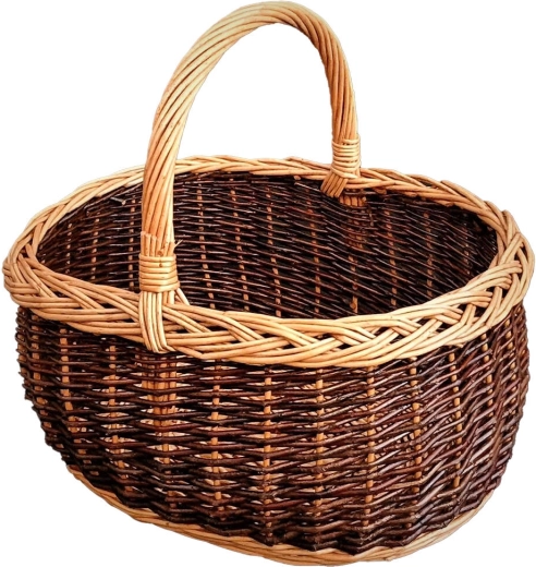 Stor lakeret flettekurv til bilen 45 × 35 × 40 cm