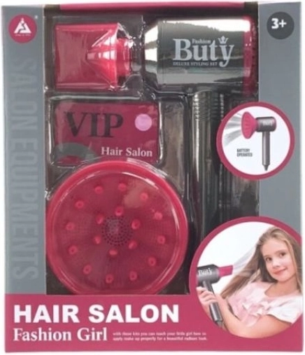 Børnefrisørsæt med lydhårtørrer Hair salon – Fashion girl