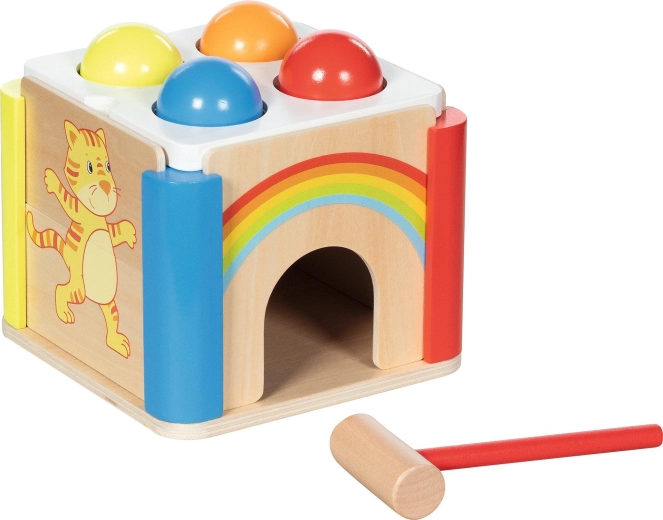 Træbankeboks Rainbow med udskiftelige sidepaneler - 1 stk