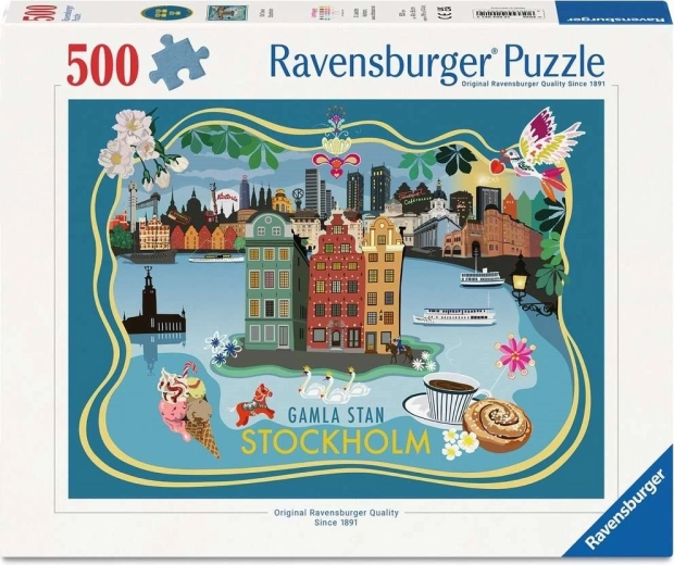 Ravensburger puslespil Gamle bydel Stockholm 500 brikker