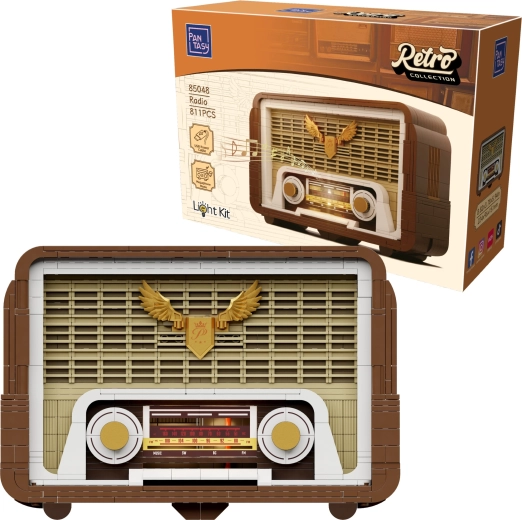 Pantasy Retro Collection retro rør-radio – byggesæt med LED-baggrundsbelysning