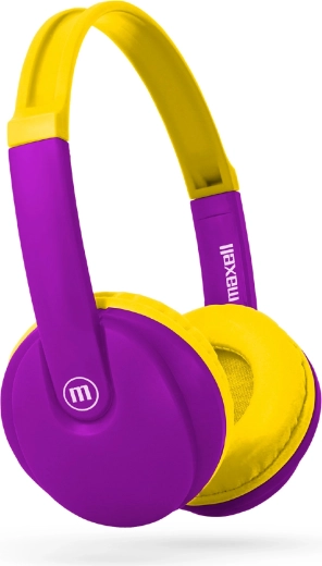 Maxell HP-BT350 Bluetooth-hovedtelefoner til børn, gul/lilla