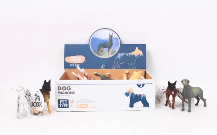 Dog Paradise realistiske hundefigurer 12,5 cm (12 stk.)