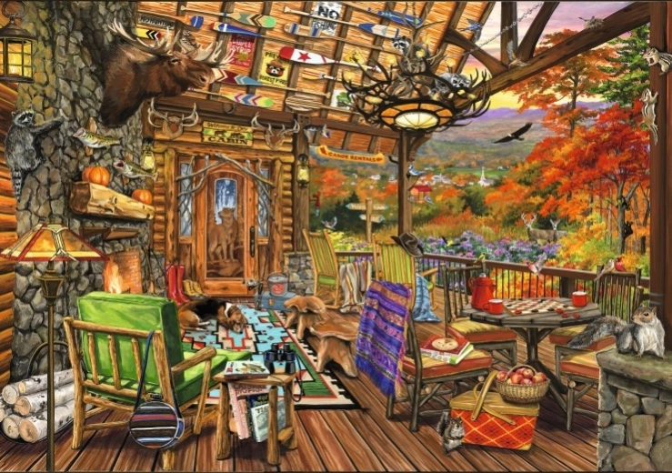 BLUEBIRD puslespil Adirondack-veranda 2000 brikker