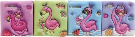 Notesbog med sjov flamingo