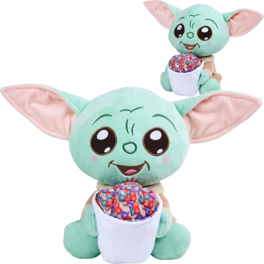 Plyslegetøj Grogu med popcorn 25 cm – STAR WARS The Mandalorian, Simba