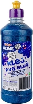 Tuban PVA-lim med blå glimmer 500 ml