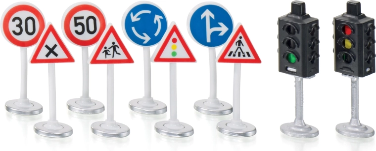 SIKU World trafiklys med trafikskilte