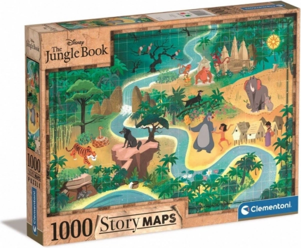 Puzzle Story Maps: Junglebogen - 1000 brikker