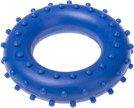 Rehabiliterende massage-ring med knopper 7,2 cm blå