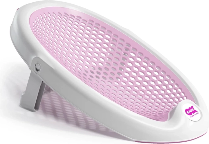 Ok Baby sammenklappeligt badeindsats/liggestol til badekar Jelly rosa 0–8 mdr. - 1 stk.