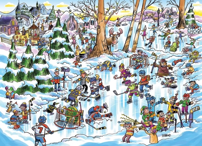 Puzzle DoodleTown: Hockey-byen - 1000 brikker