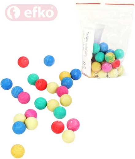 Efko pastelfarvede, ubrydelige glaskugler i pose (tung plast)