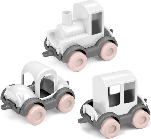 Wader Kids Cars Trio lyserød candyfloss – sæt med 3 små biler