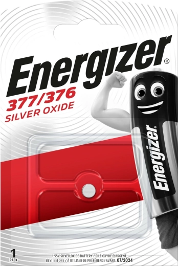 Urbatteri ENERGIZER 377/376, 1,55 V, 25 mAh, 1 stk