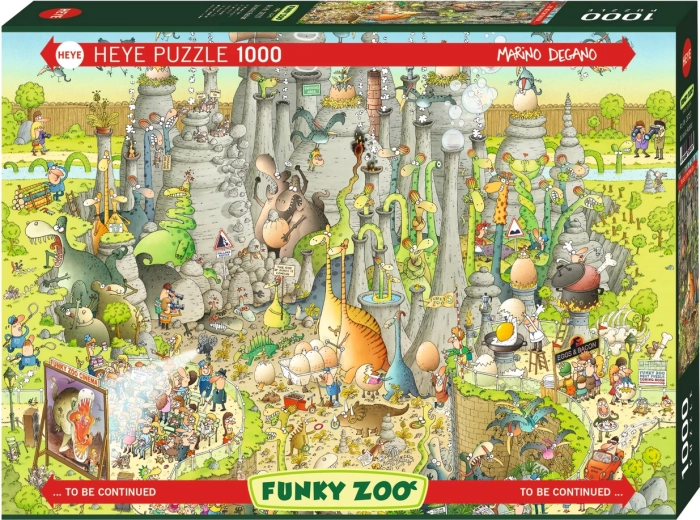 Heye puslespil Skøre ZOO: Udstillingen Jurassic-verden 1000 brikker