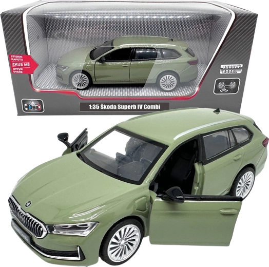 Metalmodel Škoda Superb IV Combi 1:35 grøn