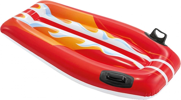 Oppustelig plade med håndtag til børn Rød INTEX